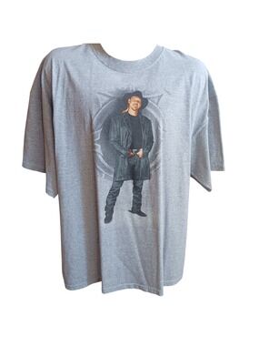 XXL Vtg Trace Adkins T-shirt Chrome Tour 2003 Gray M&O Knits Country Music